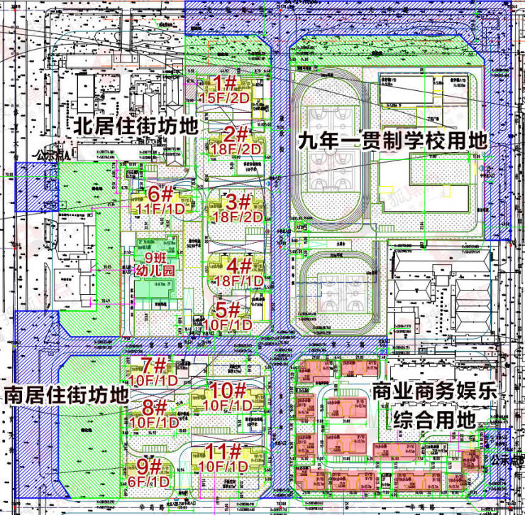 华药北厂区地块项目规划公示 拟建11栋6-18层住宅、幼儿园及九年一贯制学校等