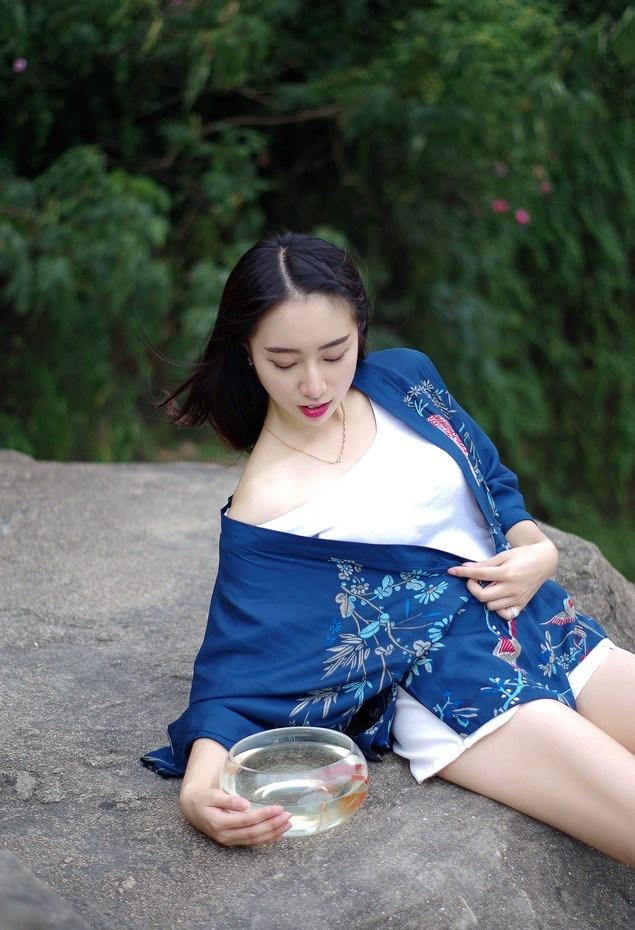 金鱼姬海山和服清纯美女图片