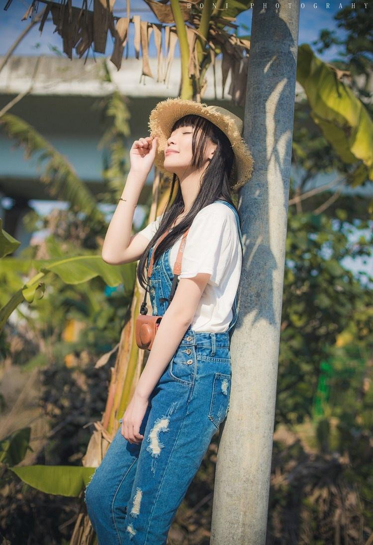 乡村小道上乖巧清纯美少女爱摄影图集