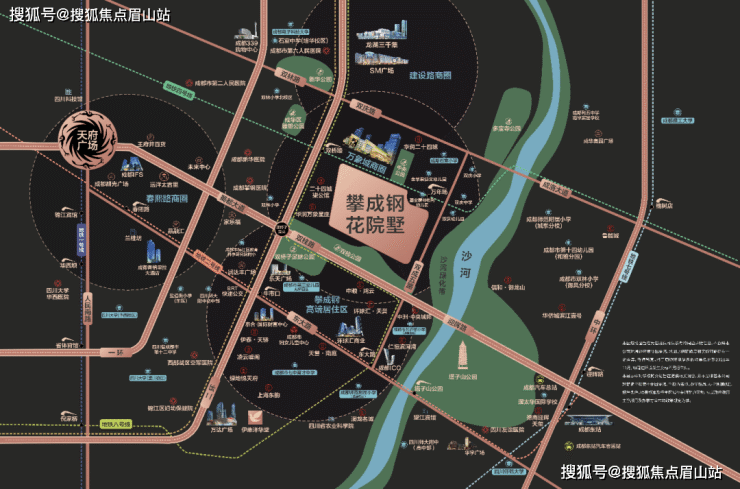 滨河壹号院-攀成钢万象城板块主城二环城市叠墅251-467㎡单价1.8W,总价596W起