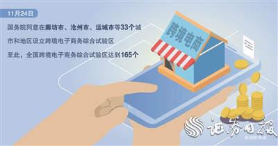 跨境电商综合试验区增至165个 覆盖31个省份