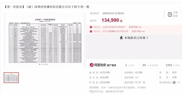 宅男神器“重出江湖”？快播商标被疯抢，从4万拍到950万！18名买家竞争402轮