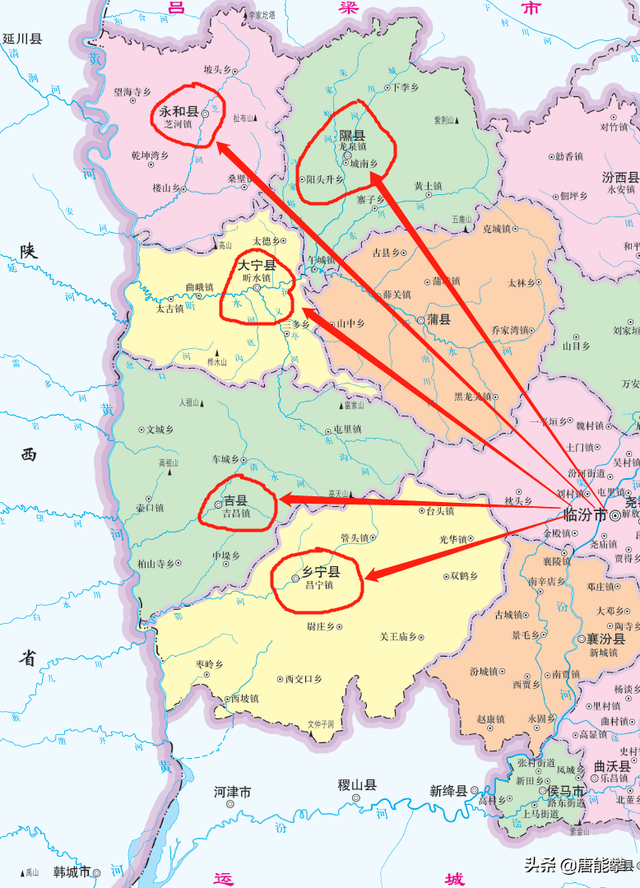 临汾西部5县现状分析：乡宁、大宁、永和、吉县、隰县