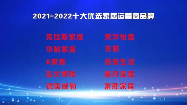 喜讯！华耐家居荣获“2021-2022十大优选家居运营商品牌”