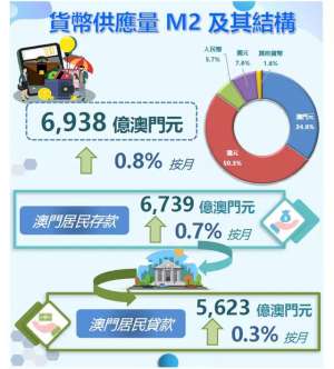 100澳门币等于多少人民币(澳门2021年10月份货币及金融统计)