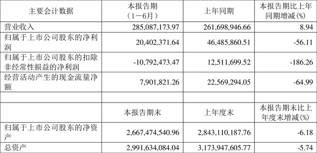 福昕软件：2022年上半年净利润2040.24万元 同比下降56.11%