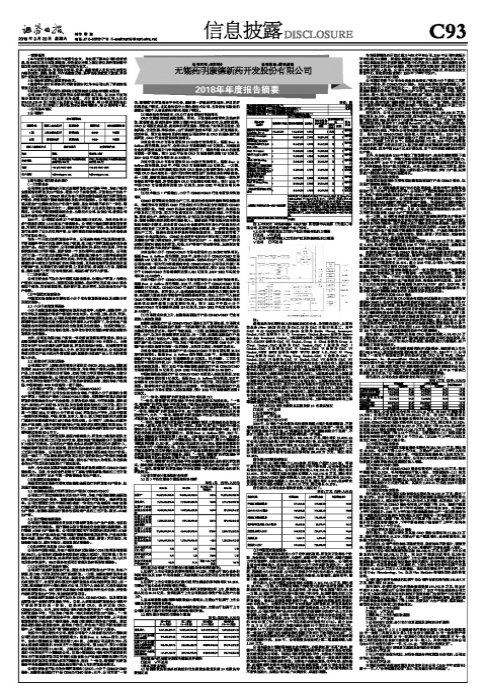 无锡药明康德新药开发股份有限公司2018年年度报告摘要