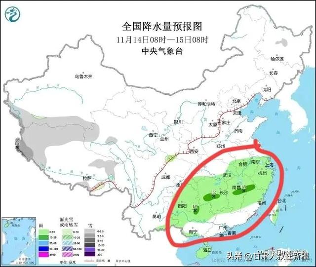 天气预报：明天14号大范围雨雪降温确认，60年一遇冷冬？农谚咋说