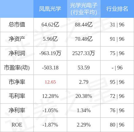 凤凰光学（600071）12月8日主力资金净卖出1108.20万元