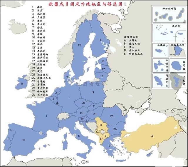 欧洲的欧盟成员国及北约成员国