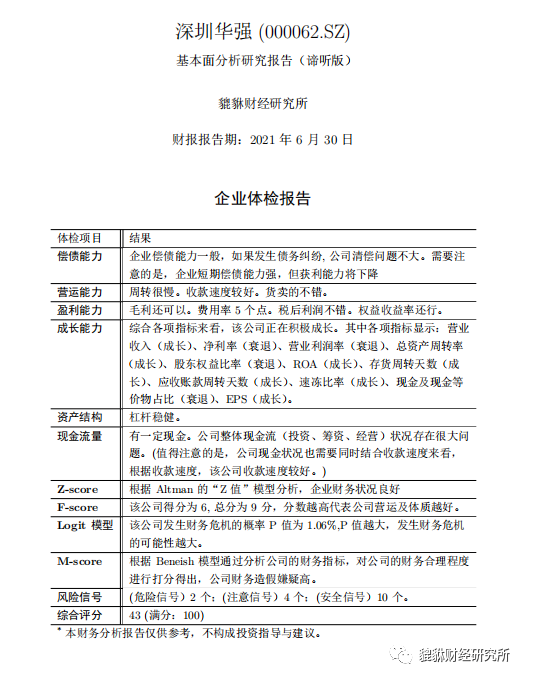 （43分）深圳华强（000062.SZ）基本面研究报告（谛听版）