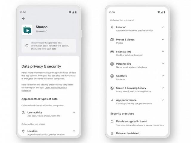 Google Play应用商店可能会删除应用权限概述 转而使用新的数据安全信息组合