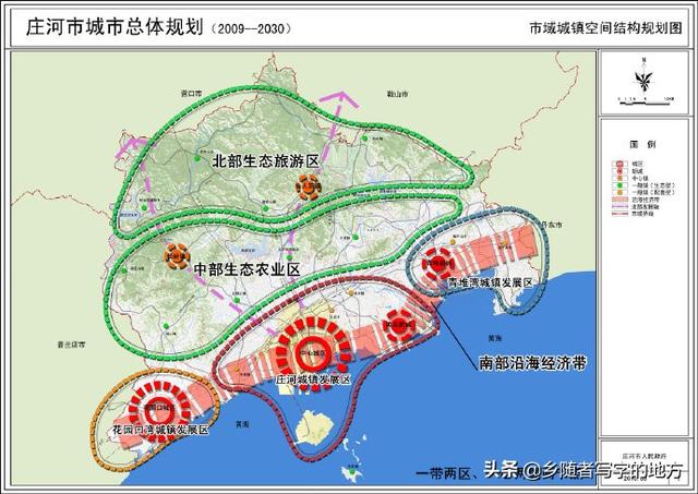 高清！辽宁省庄河市城市总体规划图（2030年），庄河人身价暴涨