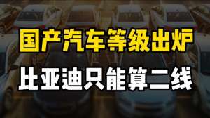 比亚迪是什么企业(国产汽车等级出炉，比亚迪竟是二线品牌，一线只有这三家)