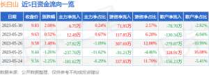 异动快报：长白山（603099）5月31日13点51分触及涨停板