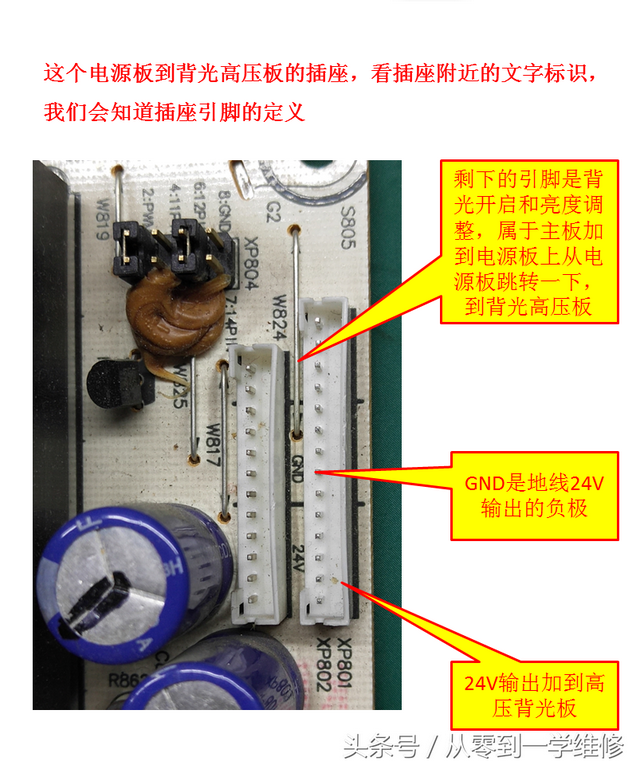 液晶电视电源板、二合一板插座引脚定义不明白，这里给总结了一下