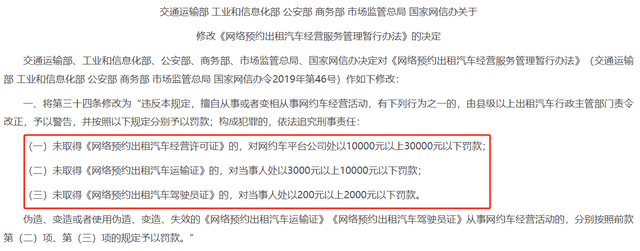 下调取消这些罚款！网约车新规来了