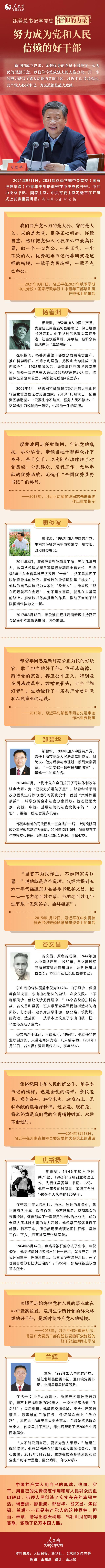 努力成为党和人民信赖的好干部