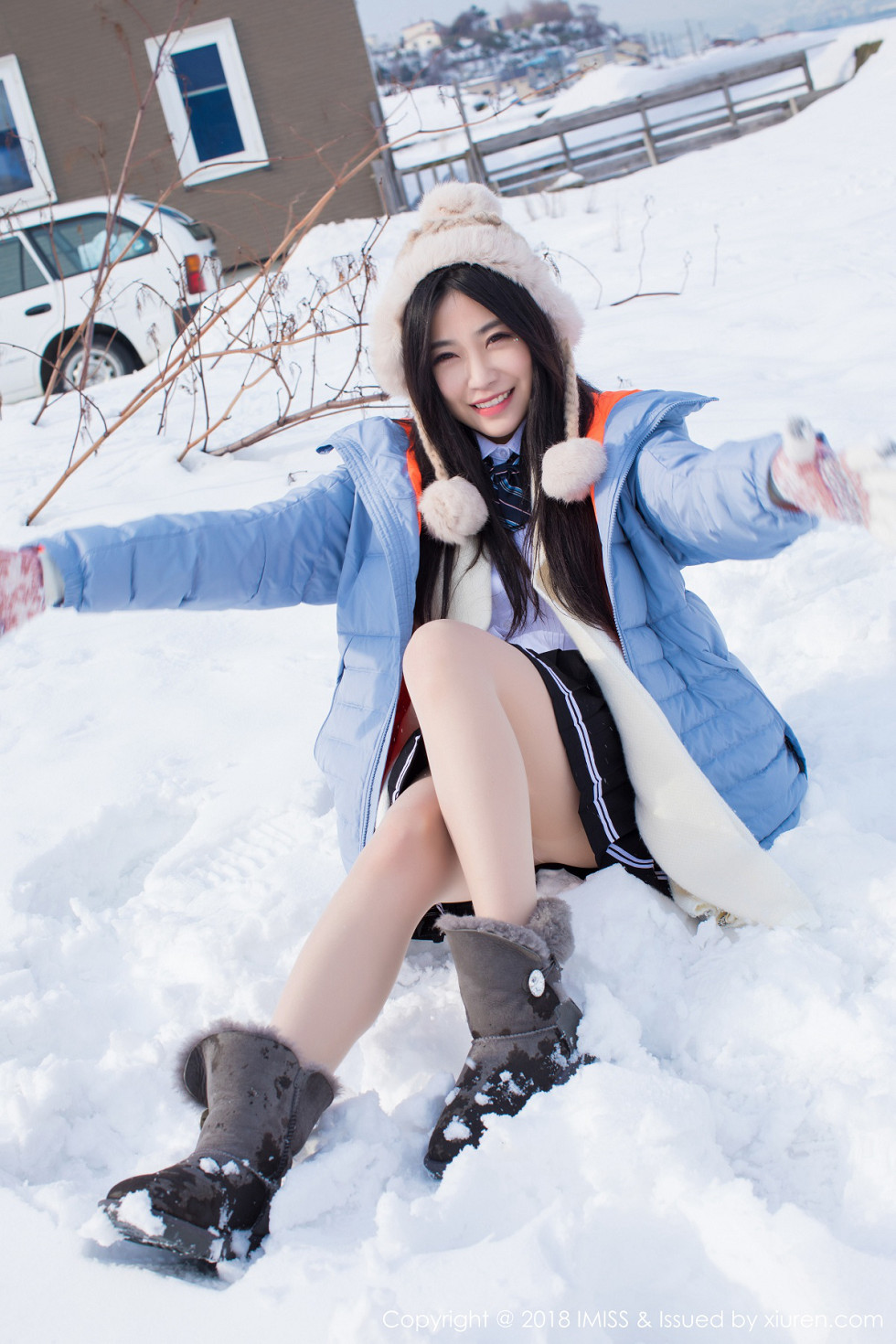 清纯女神许诺旅拍户外雪地优雅气质唯美写真