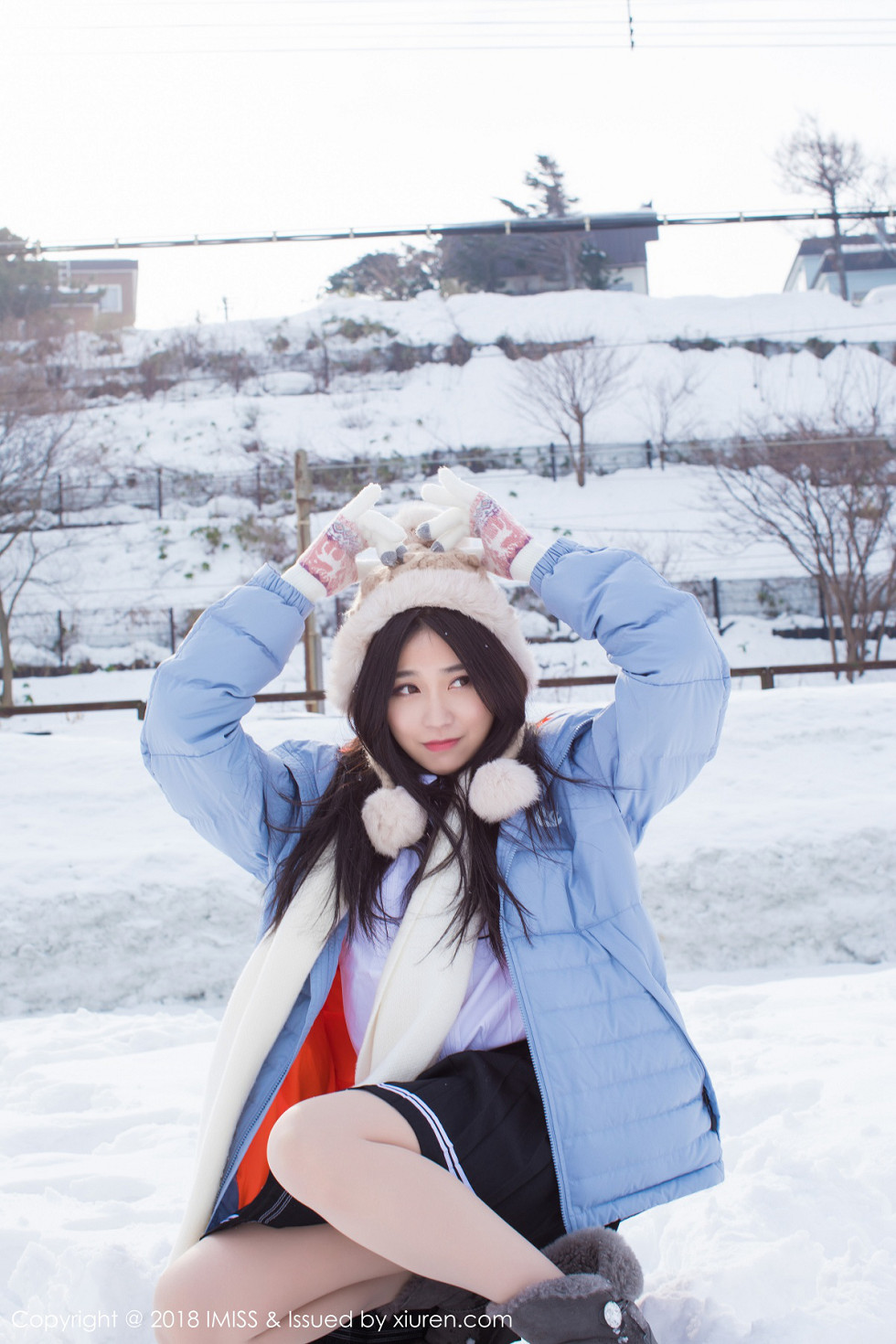 清纯女神许诺旅拍户外雪地优雅气质唯美写真