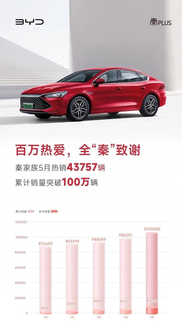 秦家族，破100万了！比亚迪最新通报