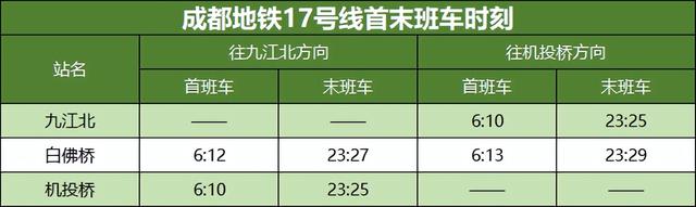 成都地铁最新首末班车时刻表来了→